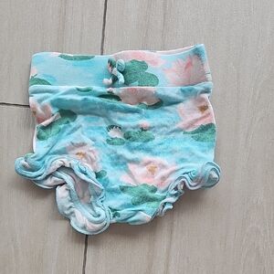 Angel Dear Aqua Floral Diaper Cover